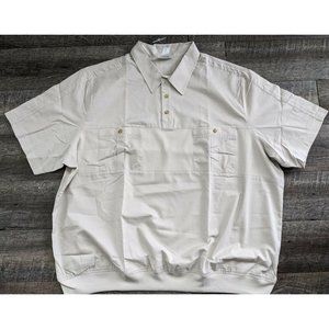 KingSize Men's Big 4XL Casual Short Sleeve Shirt Double Pocket Banded Buttom